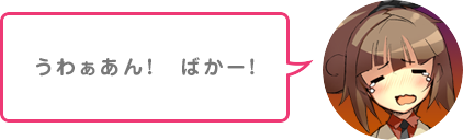 うわぁあん！ばかー！